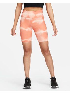 Nike Womens One Luxe Dry-FIT Medium-Rise Active Shorts DO7814-827 Orange Size S